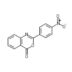 structure of CAS# 16063-05-1, 2-(4-Nitrophenyl)-4H-3,1-Benzoxazin-4-One;2-(4-Nitrophenyl)-4H-3,1-benzoxazin-4-one #;2-(4-nitrophenyl)benzo[d]1,3-oxazin-4-one;A0793/0037151