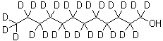 结构式 CAS# 160776-83-0, 1-(<sup>2</sup>H<sub>25</sub>)十二烷醇