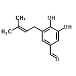 CAS#: 161095-35-8， 3,4-Dihydroxy-5-(3-Methyl-2-Buten-1-Yl)Benzaldehyde