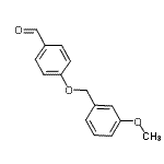 structure of CAS# 161192-29-6, 4-[(3-Methoxybenzyl)Oxy]Benzaldehyde;4-[(3-Methoxybenzyl)oxy]benzaldehyde;4-[(3-methoxyphenyl)methoxy]benzaldehyde;MFCD03422468