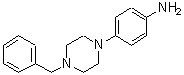 structure of CAS# 16154-69-1, 4-[4-(Phenylmethyl)-1-Piperazinyl]-Benzenamine;4-[4-(Phenylmethyl)-1-Piperazin-4-Iumyl]Aniline;[4-[4-(Benzyl)Piperazin-4-Ium-1-Yl]Phenyl]Amine;Zinc00166223