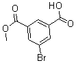 结构式 CAS# 161796-10-7, 5-溴-1,3-苯二羧酸1-甲基酯