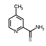 structure of CAS# 16225-37-9, 4-Methyl-2-Pyridinecarbothioamide;4-Methylpyridine-2-carbothioamide;amino(4-methyl(2-pyridyl))methane-1-thione;MFCD09258873