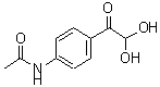 结构式 CAS# 16267-10-0, N-[4-(2,2-二羟基乙酰基)苯基]-乙酰胺