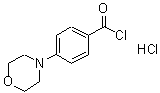 structure of CAS# 162848-18-2, 4-(4-Morpholinyl)Benzoyl Chloride Hydrochloride (1:1);4-(4-Morpholinyl)benzoyl chloride hydrochloride (1:1);4-(4-Morpholinyl)benzoylchloridhydrochlorid (1:1);4-Morpholinobenzoyl chloride hydrochloride