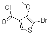 structure of CAS# 162848-22-8, 5-Bromo-4-Methoxy-3-Thiophenecarbonylchloride;5-BROMO-4-METHOXYTHIOPHENE-3-CARBONYL CHLORIDE;2-BROMO-3-METHOXYTHIOPHENE-4-CARBONYL CHLORIDE