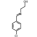 结构式 CAS# 16327-95-0, 2-[(E)-(4-氯苄亚基)氨基]乙醇
