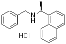 结构式 CAS# 163831-66-1, (alphaS)-alpha-甲基-N-(苯基甲基)-1-萘甲胺盐酸盐(1:1)