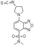 结构式 CAS# 163927-31-9, 7-[(3R)-3-异硫氰酸基-1-吡咯烷基]-N,N-二甲基-2,1,3-苯并恶二唑-4-磺酰胺