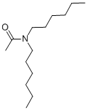 structure of CAS# 16423-51-1, N,N-Di-n-Hexylacetamide;N,N-Dihexylethanamide;Zinc01685100;Nsc137920