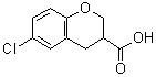 structure of CAS# 164265-01-4, 6-Chloro-3-Chromanecarboxylic Acid;6-Chloro-chroman-3-carboxylic acid;6-Chlorochroman-3-carboxylicacid;MFCD04114612
