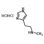 结构式 CAS# 16503-22-3, 2-(1H-咪唑-5-基)-N-甲基乙胺二盐酸盐