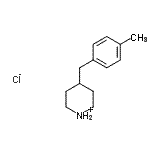 结构式 CAS# 165110-20-3, 4-(4-甲基苄基)哌啶鎓氯化物