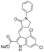 CAS#: 166974-23-8， Sodium 4,6-Dichloro-3-[(E)-(2-Oxo-1-Phenylpyrrolidin-3-Ylidene)Methyl]-1H-Indole-2-Carboxylate