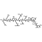 结构式 CAS# 167114-91-2, L-赖氨酰-L-赖氨酰-L-丙氨酰-L-亮氨酰-L-精氨酰-L-精氨酰-L-谷氨酰胺酰-L-alpha-谷氨酰-L-丙氨酰-L-缬氨酰-L-alpha-天冬氨酰-L-丙氨酰-L-亮氨酸