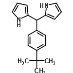 structure of CAS# 167482-98-6, 2,2'-{[4-(2-Methyl-2-Propanyl)Phenyl]Methylene}Bis(1H-Pyrrole);2,2'-((4-tert-butylphenyl)methylene)bis(1H-pyrrole);2,2'-(4-tert-Butylphenyl)methylenebispyrrole;5-(4-tert-Butylphenyl)dipyrromethane