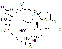 CAS#: 16784-10-4， 4-O-[2-(Methylpropylamino)-2-Oxoethyl]Rifamycin