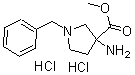 CAS#: 168210-69-3， 3-Amino-1-(Phenylmethyl)-3-Pyrrolidinecarboxylic Acid Methyl Ester Hydrochloride (1:2)
