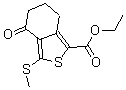 structure of CAS# 168279-54-7, 4,5,6,7-Tetrahydro-3-(Methylthio)-4-Oxo-Benzo[c]Thiophene-1-Carboxylic Acid Ethyl Ester;Ethyl 3-(Methylsulfanyl)-4-Oxo-4,5,6,7-Tetrahydro-2- Benzothiophene-1-Carboxylate;ETHYL 3-(METHYLTHIO)-4-OXO-4,5,6,7-TETRAHYDROBENZO[C]THIOPHENE-1-CARBOXYLATE