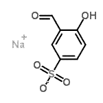 结构式 CAS# 16856-04-5, 钠3-甲酰基-4-羟基苯磺酸酯