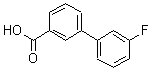 结构式 CAS# 168619-04-3, 3'-氟-[1,1'-联苯]-3-羧酸