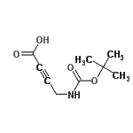 structure of CAS# 168762-94-5, 4-({[(2-Methyl-2-Propanyl)Oxy]Carbonyl}Amino)-2-Butynoic Acid;4-((tert-butoxycarbonyl)amino)but-2-ynoic acid;4-(tert-butoxycarbonylamino)but-2-ynoic acid
