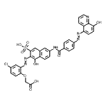 CAS#: 16894-30-7， 2-[4-Chloro-2-[[1-Hydroxy-6-[[4-[(8-Hydroxy-5-Quinolyl)Azo]Benzoyl]Amino]-3-Sulfo-2-Naphthyl]Azo]Phenoxy]Acetic Acid
