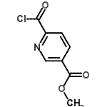 结构式 CAS# 169124-35-0, 甲基6-氯甲酰基吡啶-3-羧酸酯