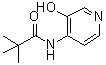 结构式 CAS# 169205-93-0, N-(3-羟基-4-吡啶基)-2,2-二甲基丙酰胺