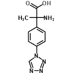 结构式 CAS# 169209-66-9, 2-氨基-2-[4-(1H-四唑-1-基)苯基]丙酸