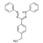 structure of CAS# 16929-09-2, (E)-1-[(Z)-(4-Methoxyphenyl)(Phenylhydrazono)Methyl]-2-Phenyldiazene;1,5-Diphenyl-3-(4-methoxyphenyl)formazan