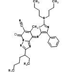 CAS#: 169324-83-8， (8E)-8-{[2-(Dibutylamino)-4-Phenyl-1,3-Thiazol-5-Yl]Imino}-2-(3-Heptanyl)-7-Methyl-5-Oxo-5,8-Dihydro[1,2,4]Triazolo[1,5-a]Pyridine-6-Carbonitrile
