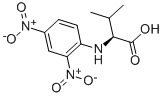 structure of CAS# 1694-97-9, N-(2,4-Dinitrophenyl)-L-Valine;2-[(2,4-Dinitrophenyl)Amino]-3-Methyl-Butanoic Acid;2-[(2,4-Dinitrophenyl)Amino]-3-Methyl-Butyric Acid;Nsc89621