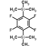 structure of CAS# 16956-91-5, (2,3,5,6-Tetrafluoro-1,4-Phenylene)Bis(Trimethylsilane);(perfluoro-1,4-phenylene)bis(trimethylsilane);1,4-Bis(trimethylsilyl)-2,3,5,6-tetrafluorobenzene;1,4-Bis(t<wbr>rimethyls<wbr>ilyl)tetr<wbr>afluorobe<wbr>nzene    <wbr>         <wbr>         <wbr>         <wbr>