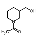 结构式 CAS# 170302-87-1, 1-[3-(羟基甲基)-1-哌啶基]乙酮