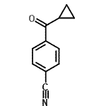 structure of CAS# 170564-99-5, 4-(Cyclopropylcarbonyl)Benzonitrile;4-cyanophenyl cyclopropyl ketone