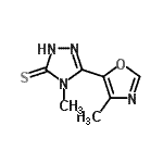 CAS#: 170959-40-7， 4-Methyl-5-(4-Methyl-1,3-Oxazol-5-Yl)-2,4-Dihydro-3H-1,2,4-Triazole-3-Thione