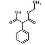 structure of CAS# 17097-90-4, 3-Ethoxy-3-Oxo-2-Phenylpropanoic Acid;2-PHENYL-MALONICACIDMONOETHYLESTER;Maybridge3_005541