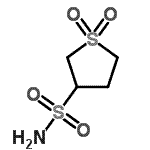 structure of CAS# 17115-48-9, Tetrahydro-3-Thiophenesulfonamide 1,1-Dioxide;1,1-Dioxo-tetrahydro-1λ*6*-thiophene-3-sulfonic acid amide;MFCD00154901;BAS 00102285