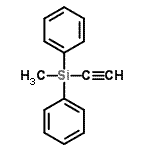 structure of CAS# 17156-65-9, Ethynyl(Methyl)Diphenylsilane;(Methyldiphenylsilyl)acetylene;acetylene;benzene, 1,1'-(ethynylmethylsilylene)bis-