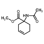 结构式 CAS# 172299-70-6, 甲基1-乙酰氨基-3-环己烯-1-羧酸酯