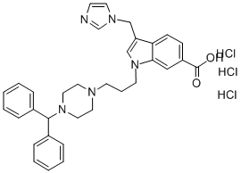 CAS#: 172544-75-1， 1-[3-[4-[Di(Phenyl)Methyl]Piperazin-1-Yl]Propyl]-3-(Imidazol-1-Ylmethyl)Indole-6-Carboxylic Acid