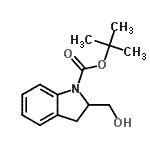 结构式 CAS# 172647-87-9, 2-甲基-2-丙基2-(羟基甲基)-1-吲哚啉羧酸酯