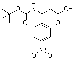 CAS#: 172833-36-2， 3-({[(2-Methyl-2-Propanyl)Oxy]Carbonyl}Amino)-3-(4-Nitrophenyl)Propanoic Acid