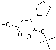 结构式 CAS# 172834-23-0, N-环戊基-N-[(1,1-二甲基乙氧基)羰基]-甘氨酸