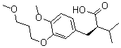结构式 CAS# 172900-71-9, (alphaR)-4-甲氧基-3-(3-甲氧基丙氧基)-alpha-(1-甲基乙基)-苯丙酸
