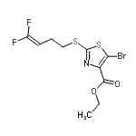 CAS#: 172933-16-3， Ethyl 5-Bromo-2-[(4,4-Difluoro-3-Buten-1-Yl)Sulfanyl]-1,3-Thiazole-4-Carboxylate