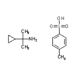 structure of CAS# 172947-14-7, 2-Cyclopropyl-2-Propanamine 4-Methylbenzenesulfonate (1:1);2-CYCLOPROPYL-2-PROPYLAMINE P-TOLUENESULFONATE;2-CYCLOPROPYL-2-PROPYLAMINEP-TOLUENESULFONATE;2-Cyclopropyl-propylamine -p-touluyl salt