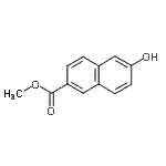 structure of CAS# 17295-11-3, Methyl 6-Hydroxy-2-Naphthoate;6-Hydroxy-naphthalene-2-carboxylic acid methyl ester;methyl 6-hydroxy-2-naphthalenecarboxylate;methyl 6-hydroxynaphthalene-2-carboxylate