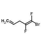 structure of CAS# 1730-24-1, (1Z)-1-Bromo-1,2-Difluoro-1,4-Pentadiene;1-Bromo-1,2-difluoro-1,4-pentadiene;KAxA`AbIHEHIMvtuHHd;MFCD06246019